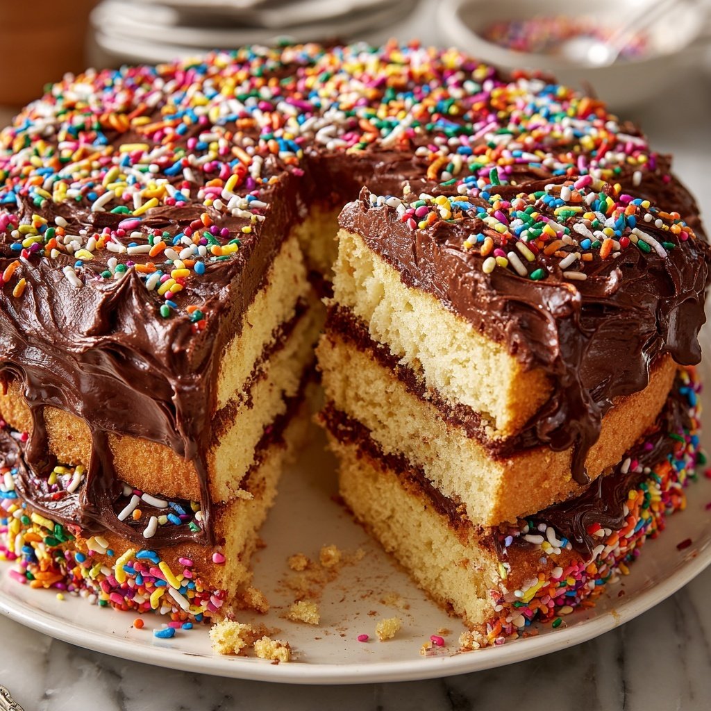 Geburtstagskuchen mit Schokosahne