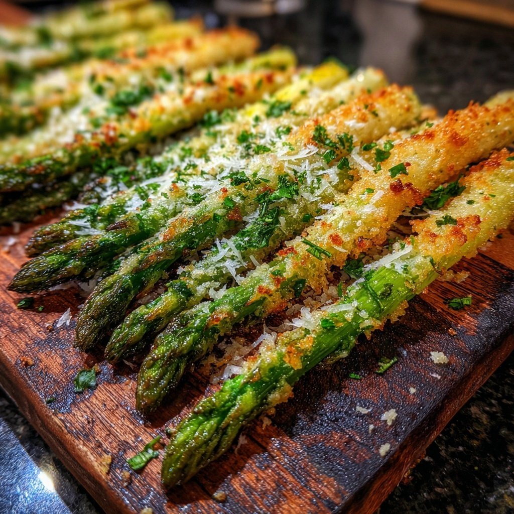 Grüner Spargel Mit Parmesan Aus Dem Ofen