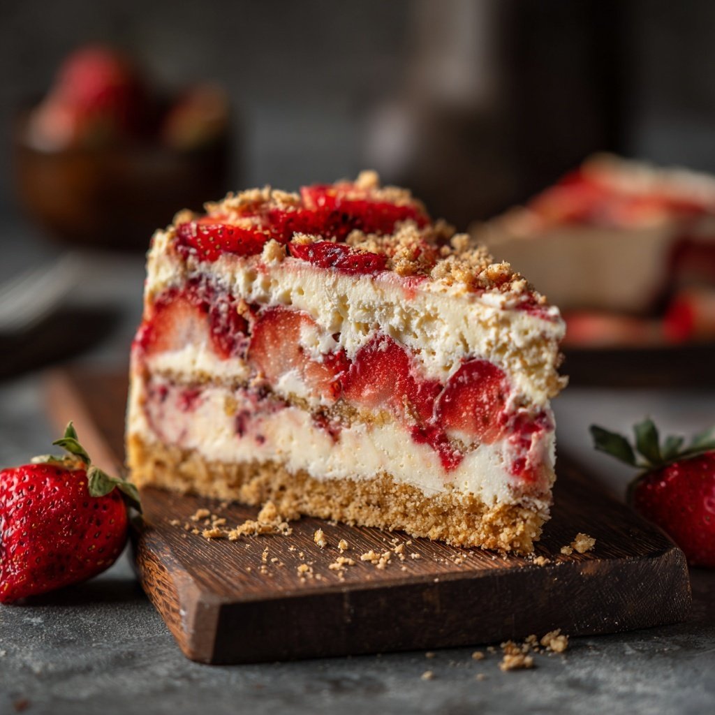 Erdbeer Quark Torte Mit Biskuitboden