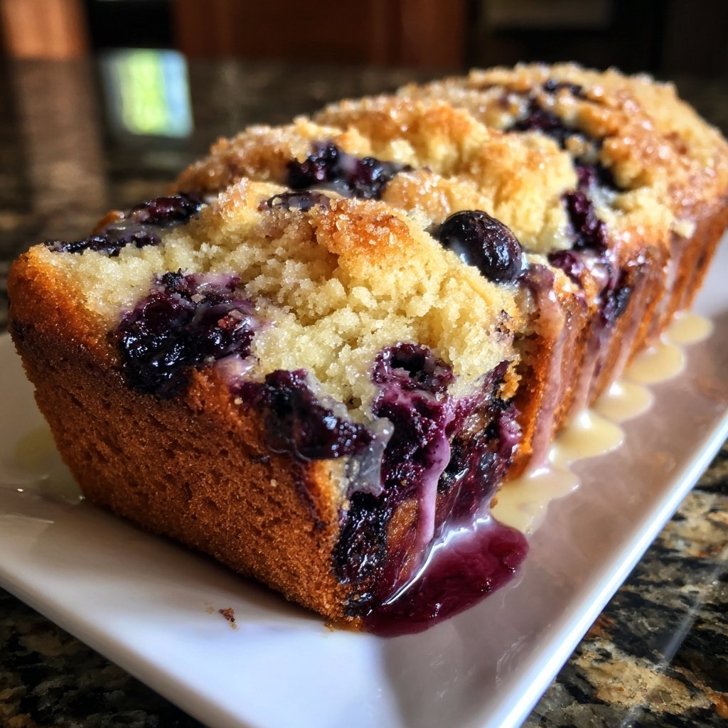 Bananenkuchen mit Blaubeeren